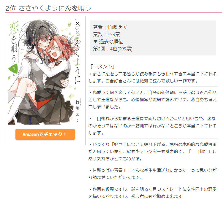 第四届 百合漫画总选举 结果公开 你看过几部 虎扑 第四届 百合漫画总选举 结果公开 你看过几部 虎扑