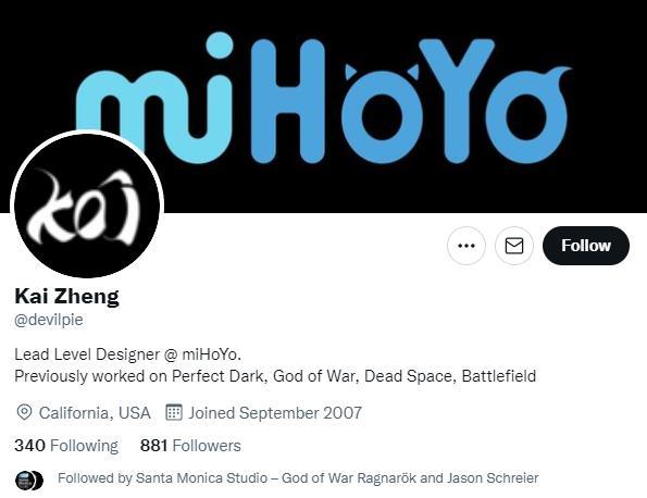 原 战神 设计师加入米哈游担任首席关卡设计师 虎扑