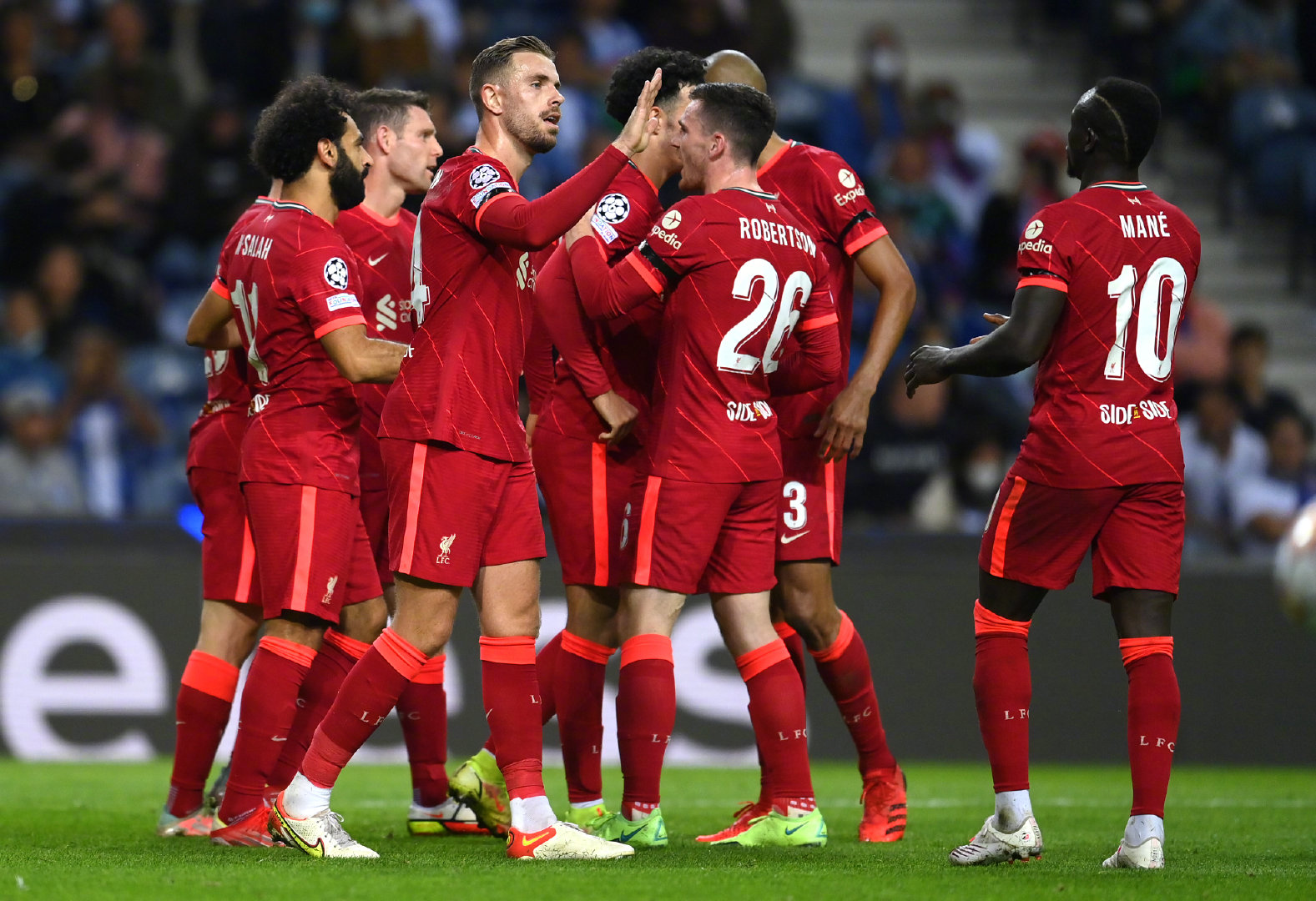 欧冠集锦萨拉赫菲米梅开二度马内破门利物浦客场51大胜波尔图