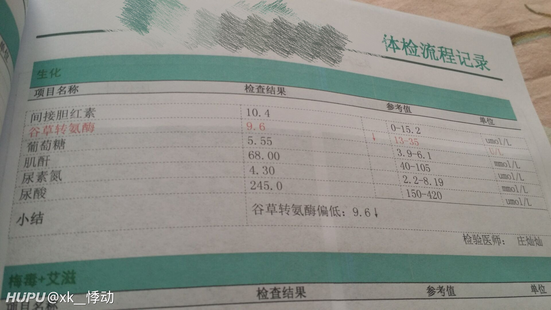 公务员体检报告
