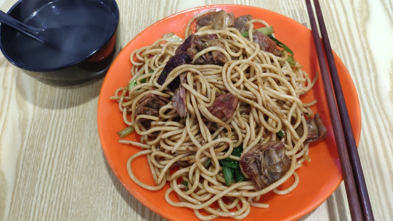 今晚吃啥 第28天鸭肉炒面10元 虎扑