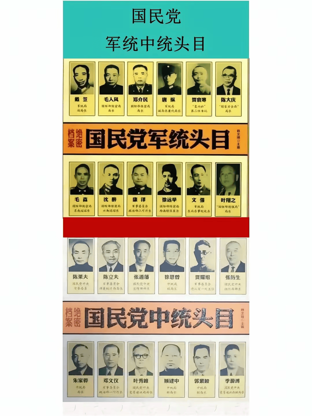 国民党军统中统头目。-步行街主干道-虎扑社区