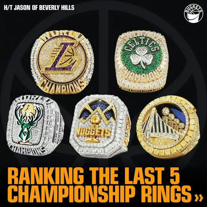 过去5年的nba总冠军戒指!你最喜欢哪一款?