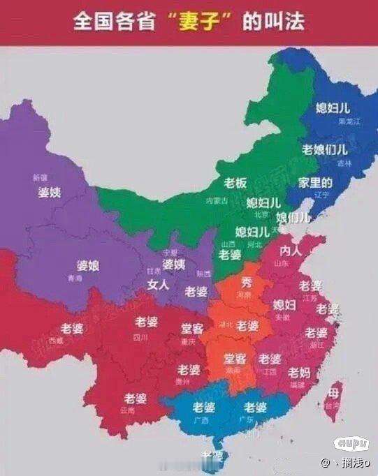 全国各地妻子的叫法，你们那怎么叫的？