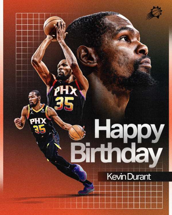 流言板太阳官方祝福杜兰特35岁生日kd生日快乐