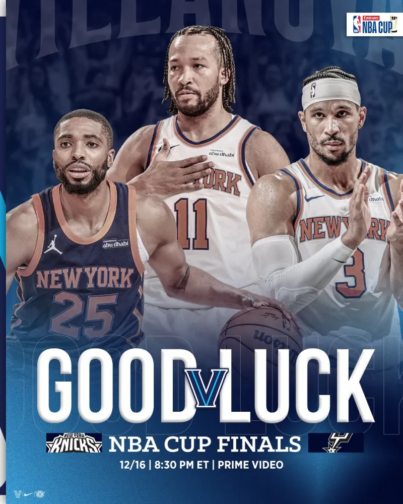 维拉诺瓦大学男篮社媒:祝布伦森,布里奇斯,哈特三人好运